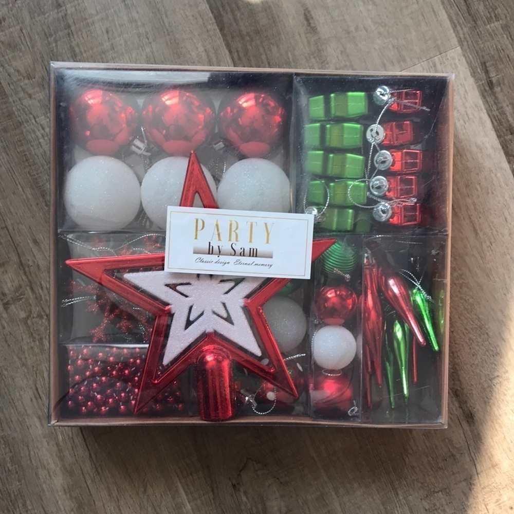NEW party by Sam 52 piece Christmas tree ornaments